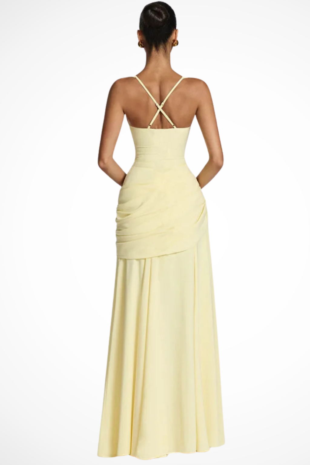Aurélie | Elegant Ruched Square Neck Maxi Dress