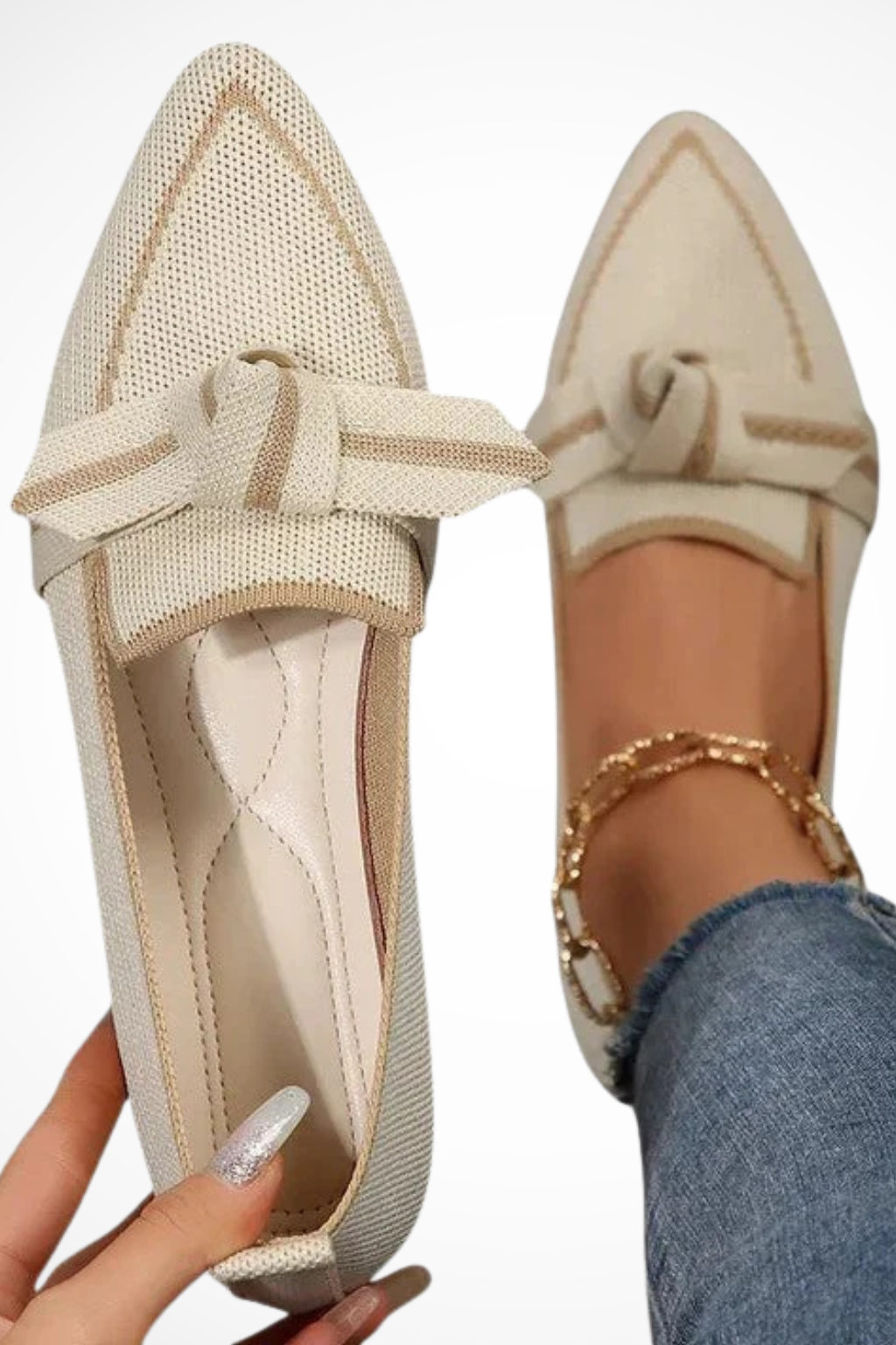 Élodiane | Women's Contrast Trim Knot Loafers