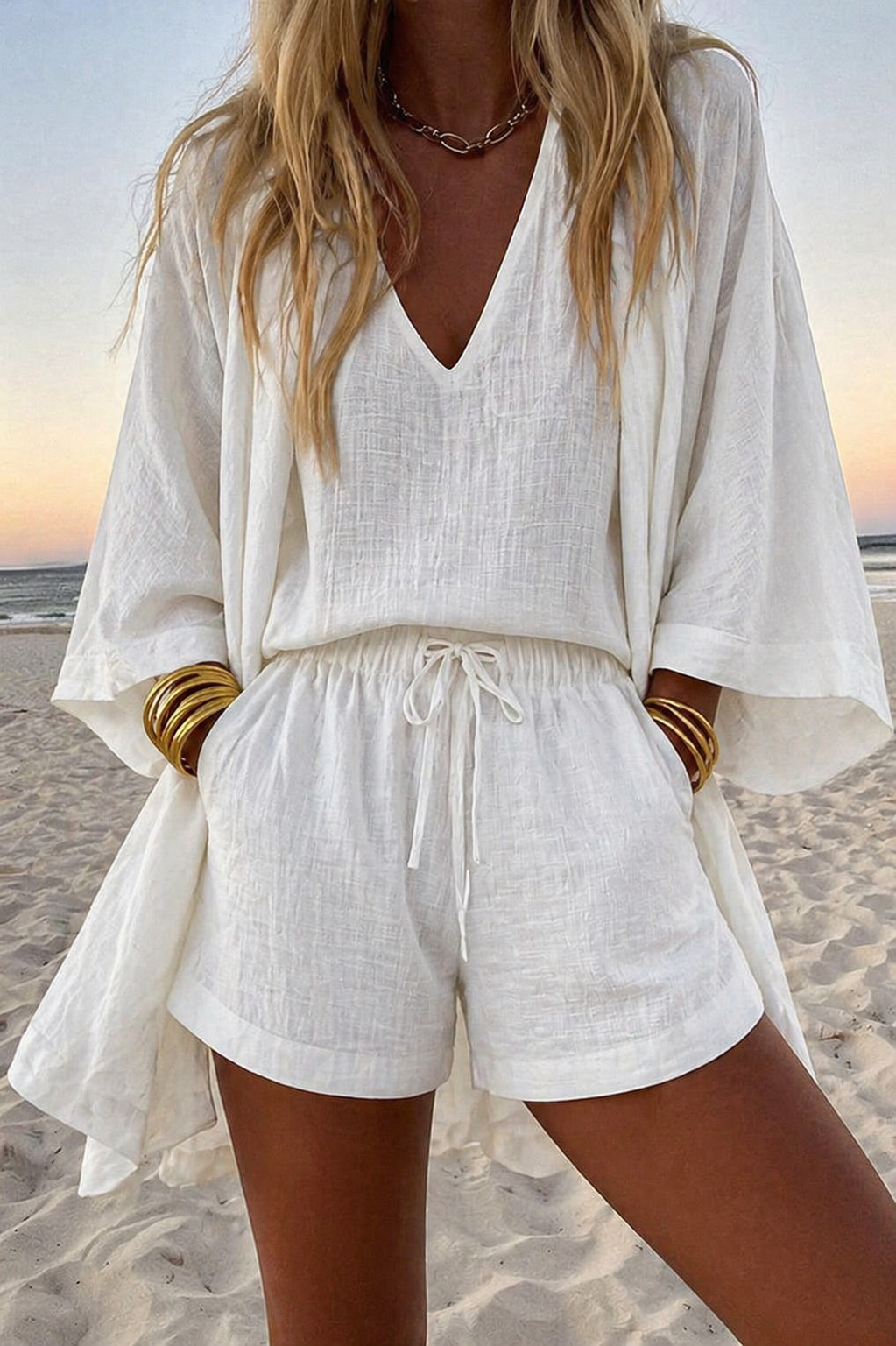 Seraphine | Three Piece Kimono Lounge Set