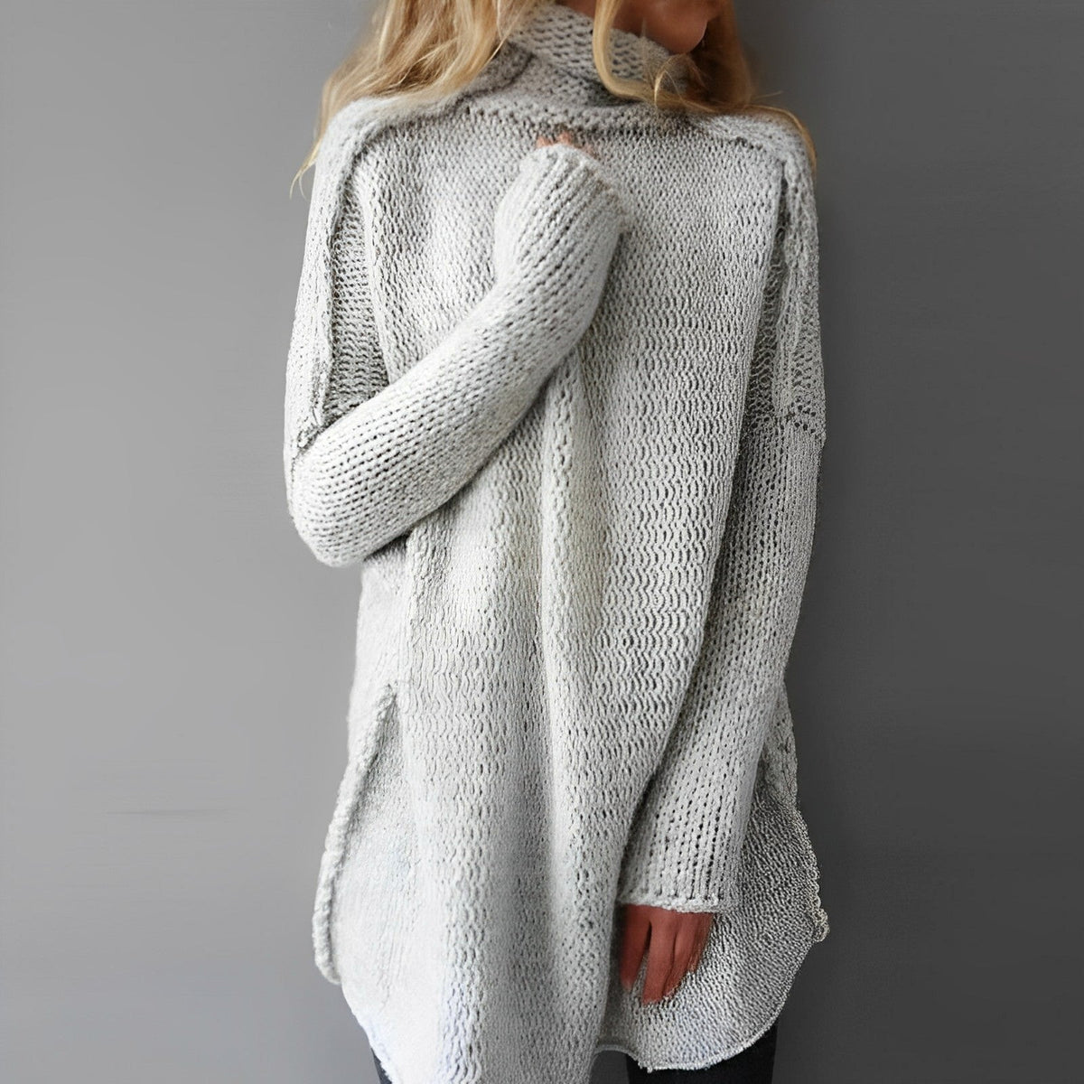 Lydia | Women's Long Turtleneck Knitted Winter Jumper