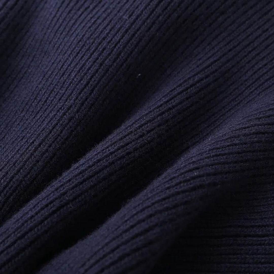 Célestia | Women's Collared Contrast Knit Cardigan