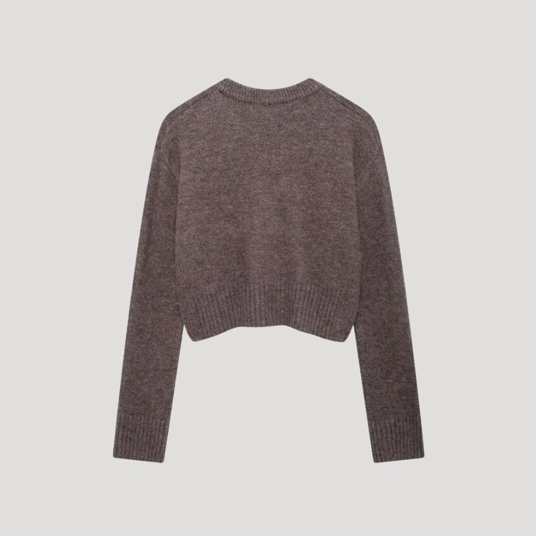 Maisie | Cropped Knit Cardigan with Button Front