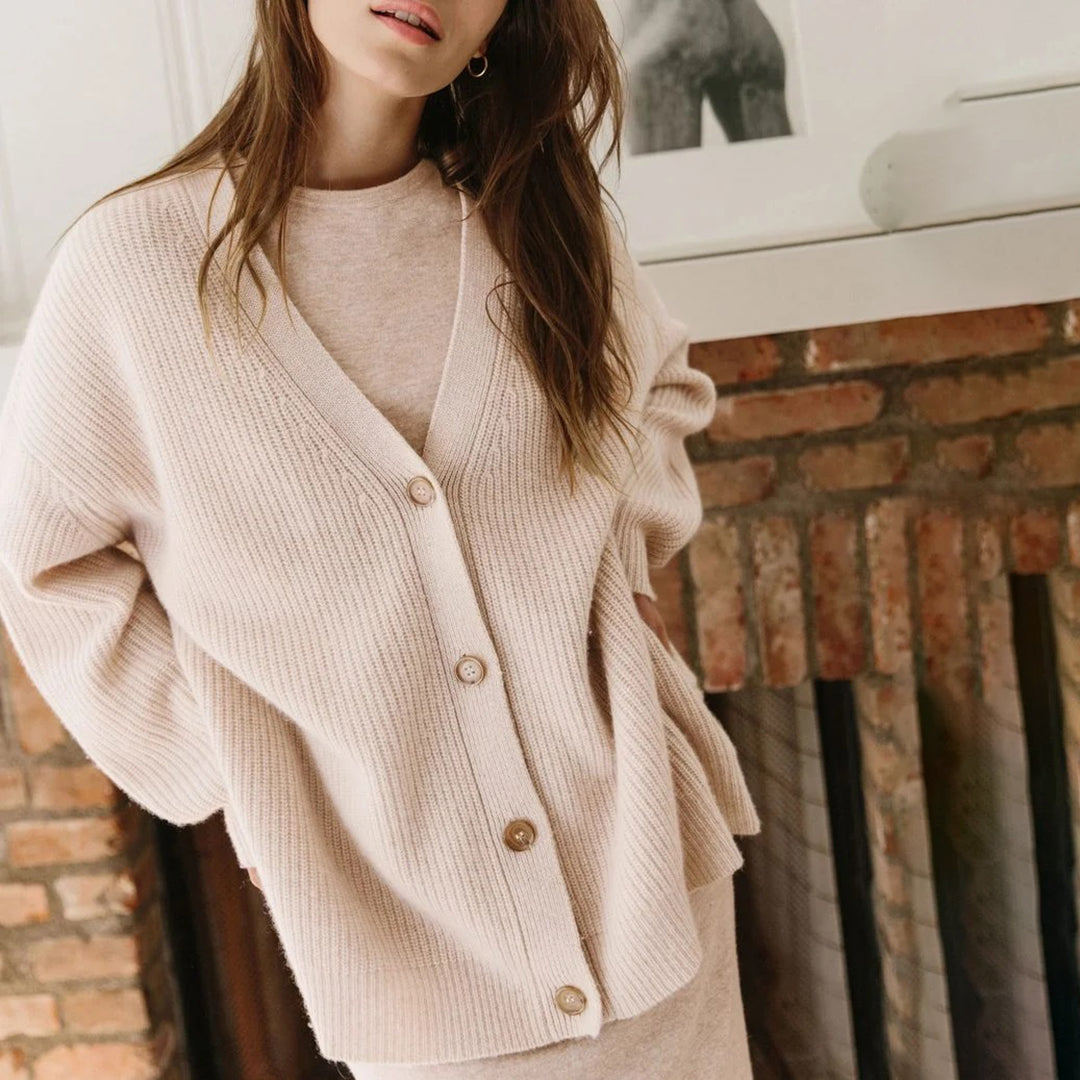 Noélisse | Women's Oversized Rib Knit Cardigan