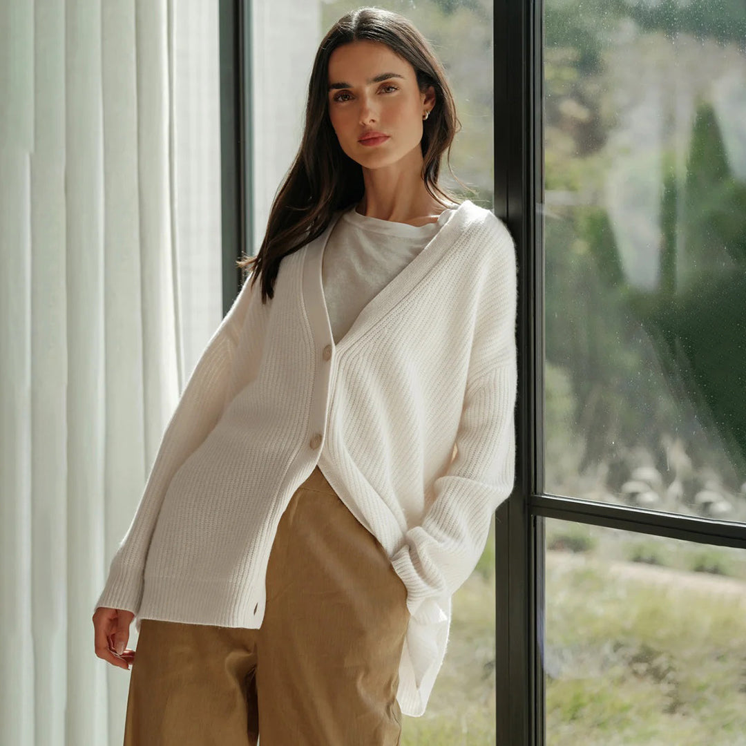 Noélisse | Women's Oversized Rib Knit Cardigan