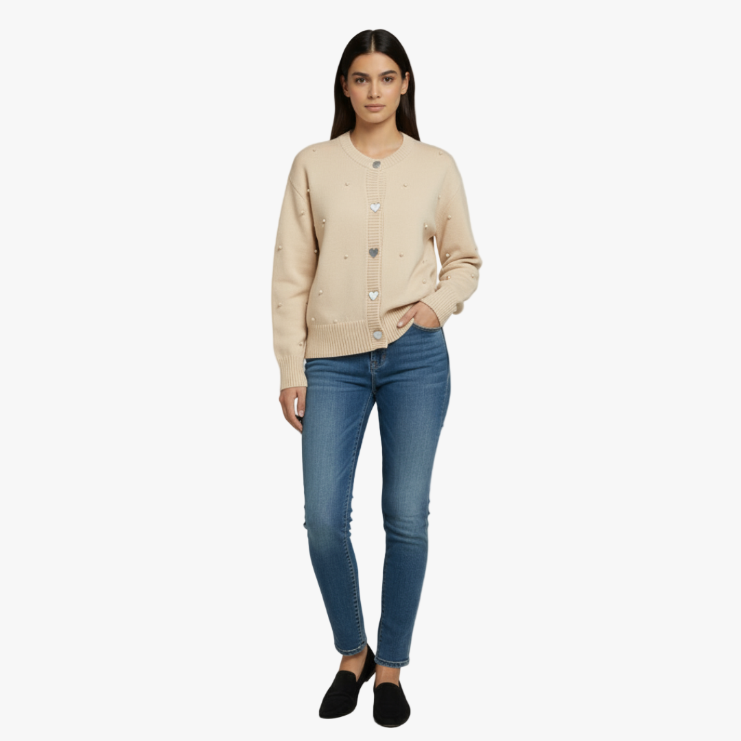 Roseline | Women's Pearl Button Knit Cardigan