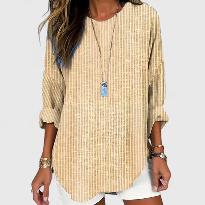 Marielle | Women's Relaxed Striped Long-Sleeve Top