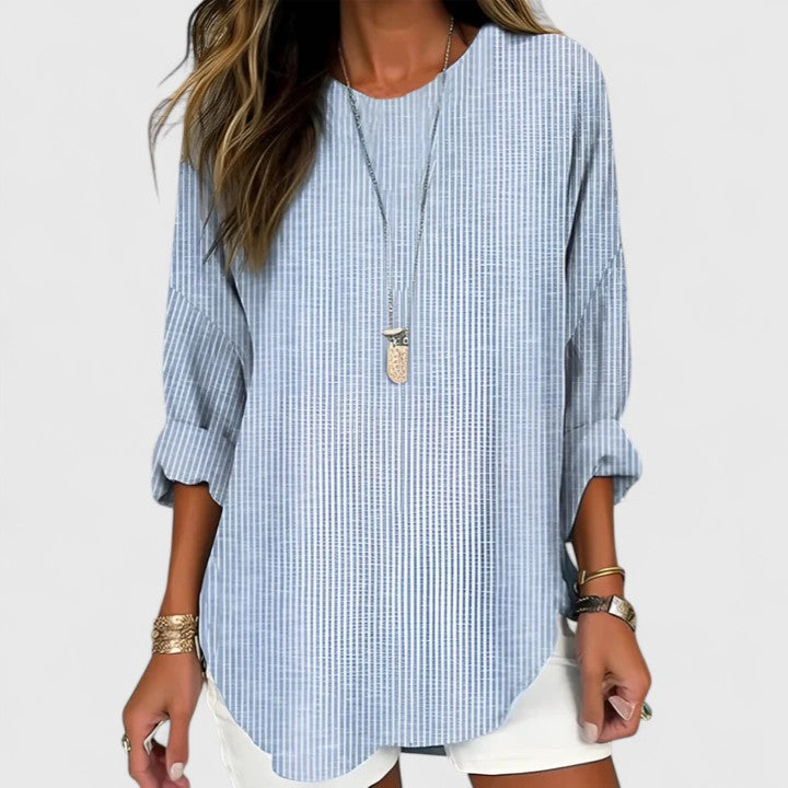 Marielle | Women's Relaxed Striped Long-Sleeve Top