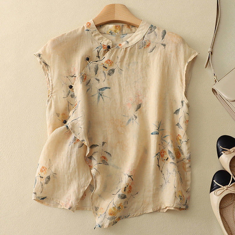 Fiorella | Women's Sleeveless Embroidered Blouse