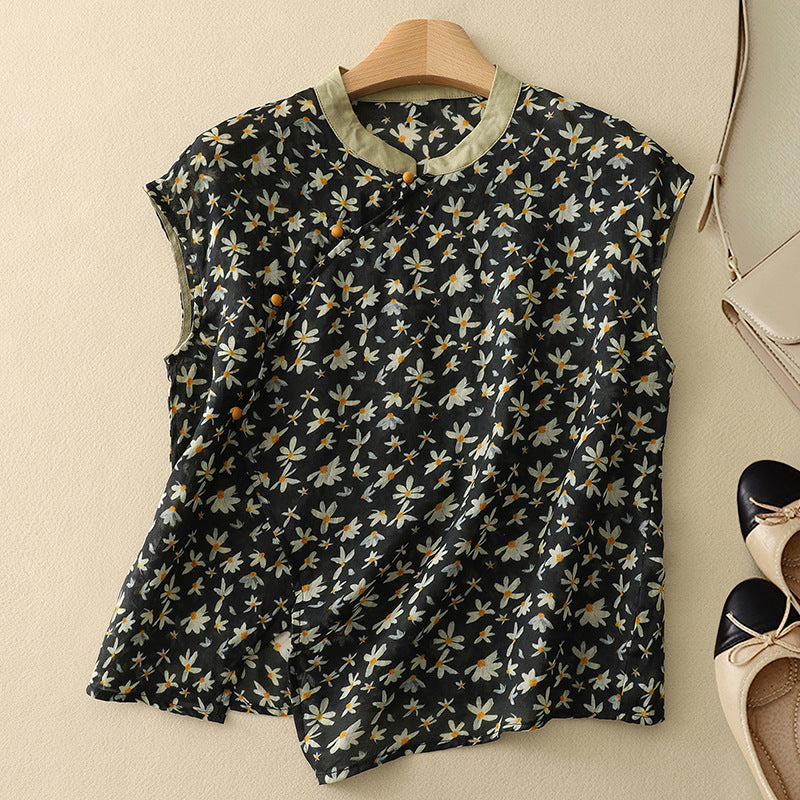 Fiorella | Women's Sleeveless Embroidered Blouse