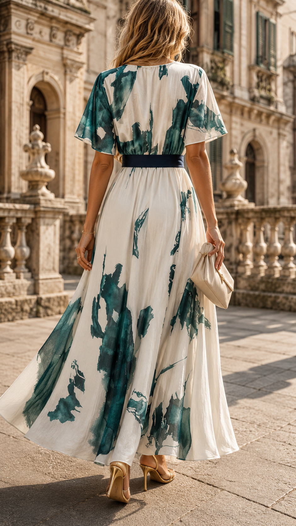 Soleina | Printed Wrap Maxi Dress