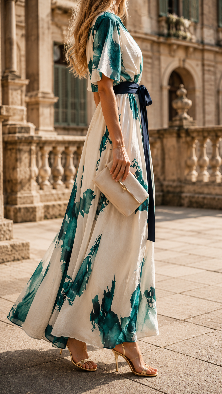 Soleina | Printed Wrap Maxi Dress
