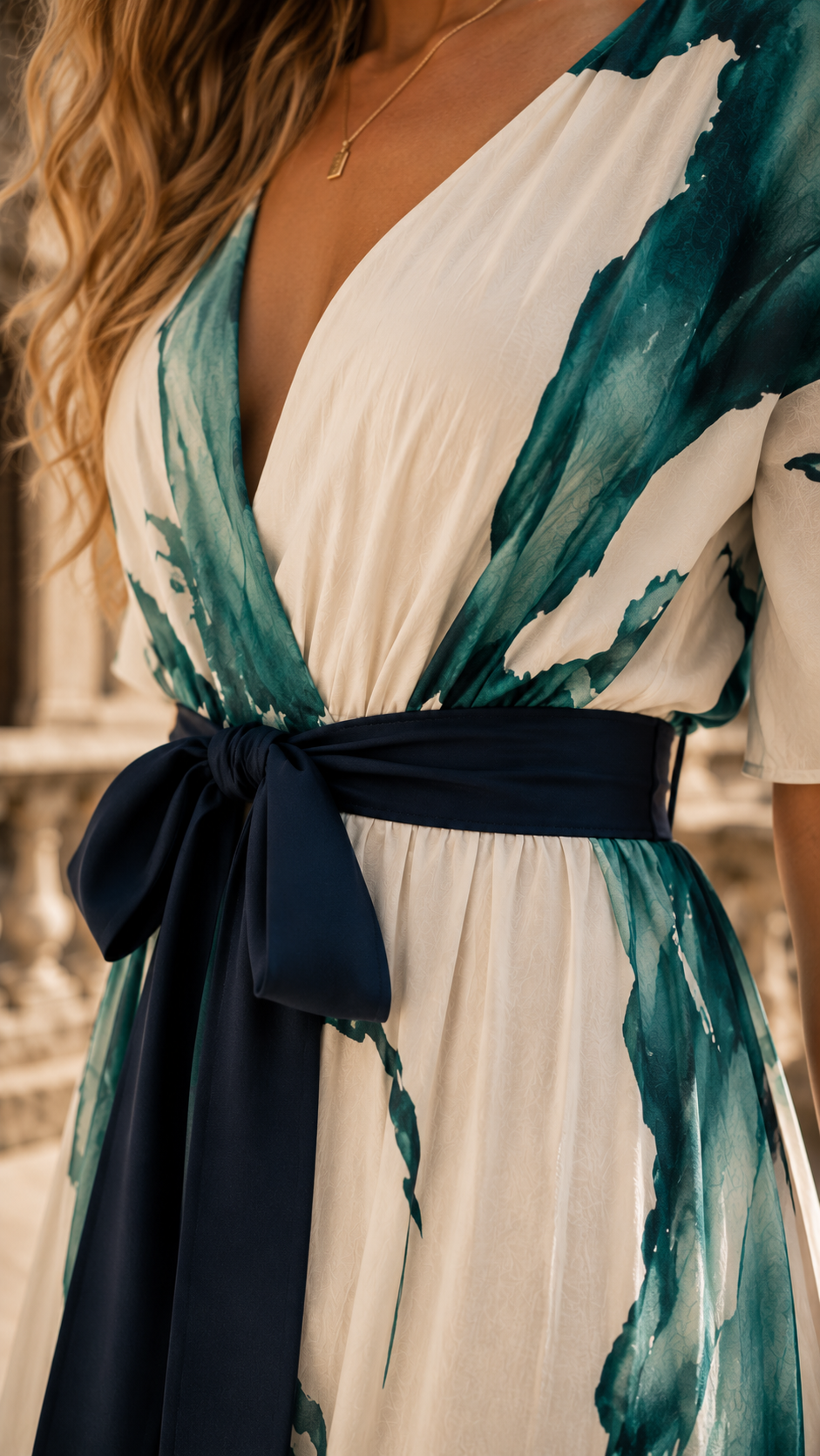 Soleina | Printed Wrap Maxi Dress