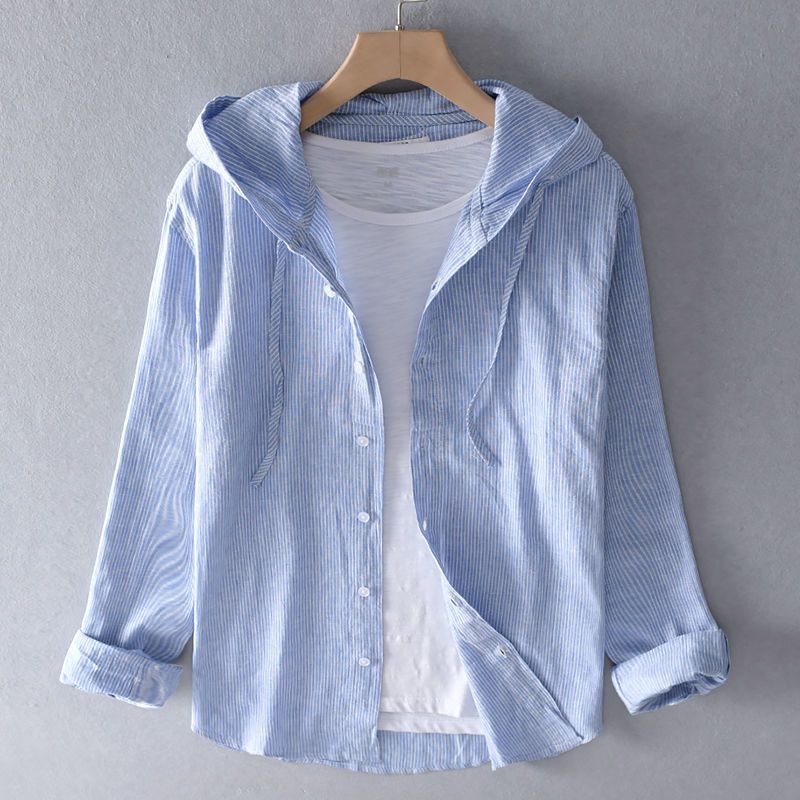 Alvara | Women's Linen Blend Hooded Top