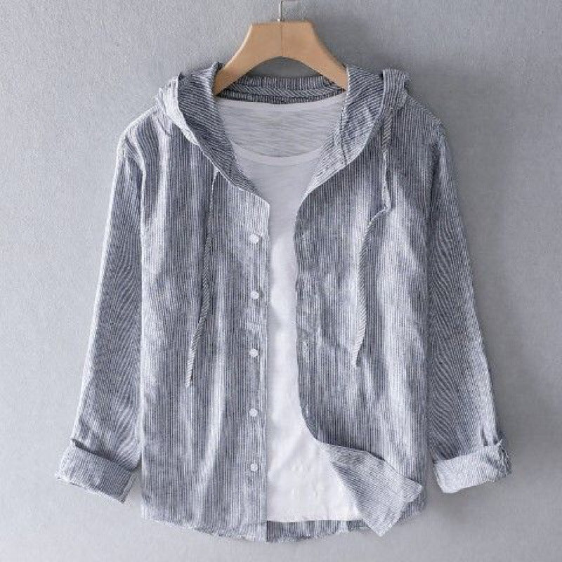 Alvara | Women's Linen Blend Hooded Top