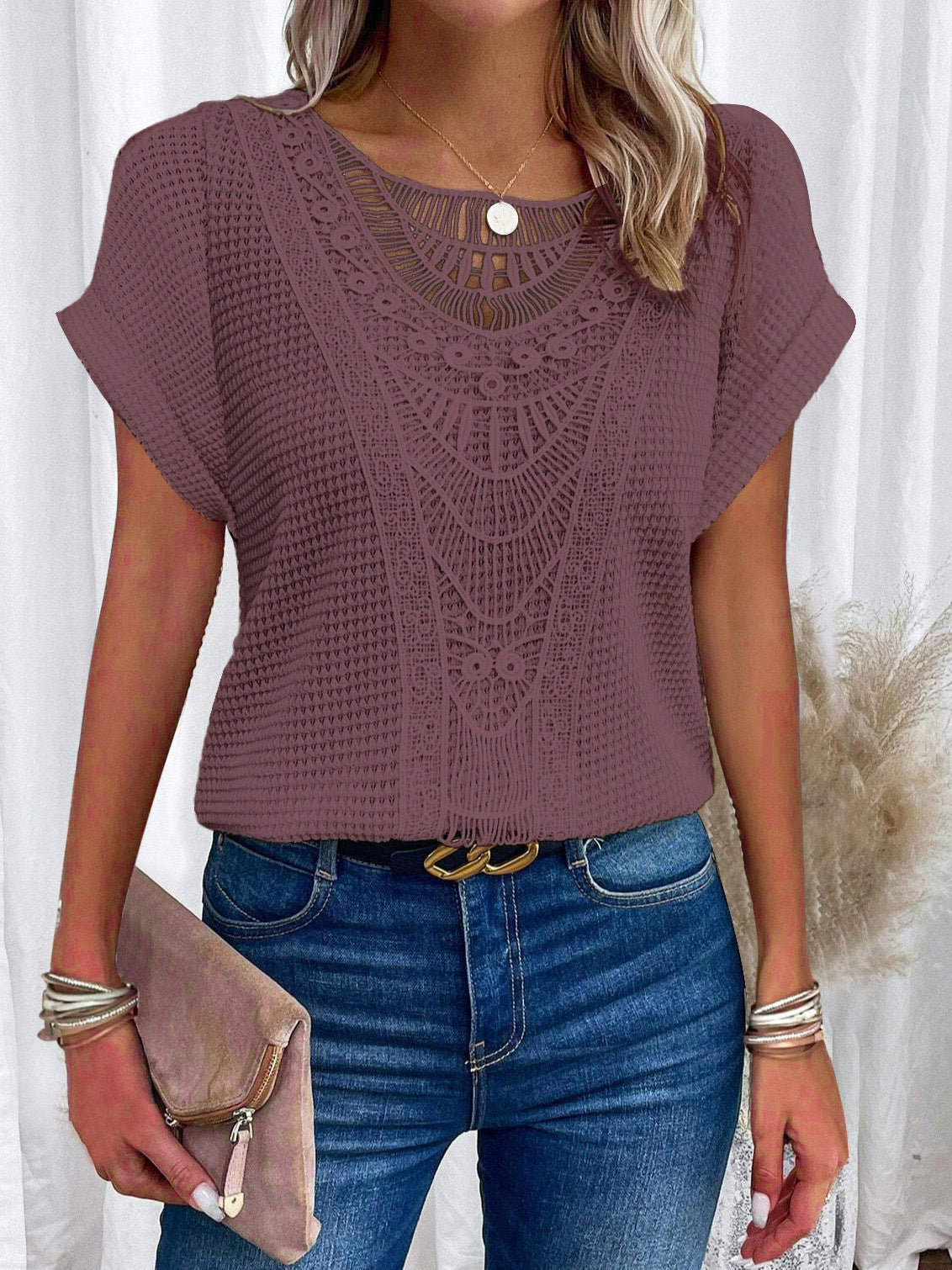 Éloresse | Women's Lace Ruffle T-Shirt