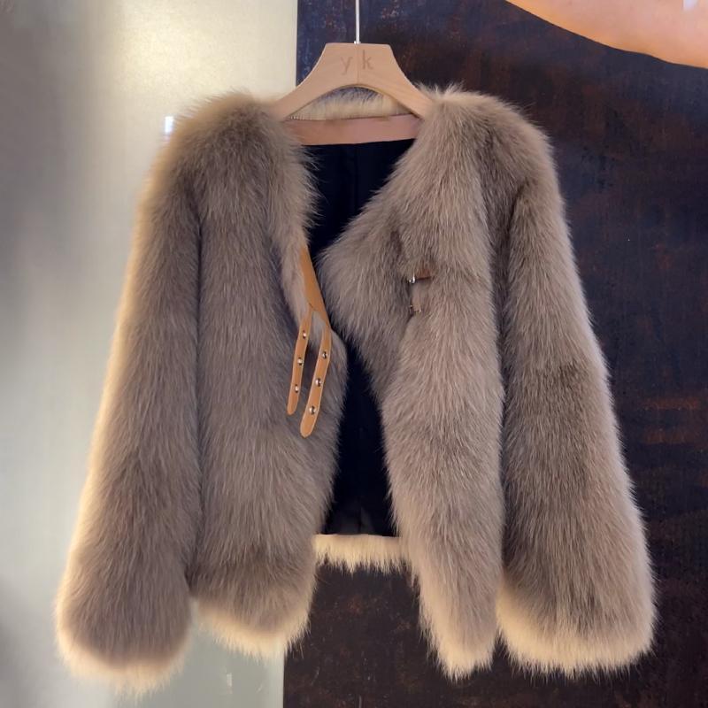 Odessa | Faux Fur Jacket with Buckle Detail