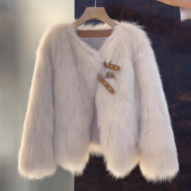 Odessa | Faux Fur Jacket with Buckle Detail