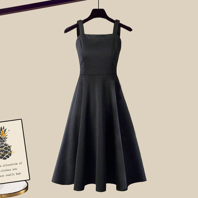 Elowyn | Women's Midi Dress & Cropped Cardigan Set