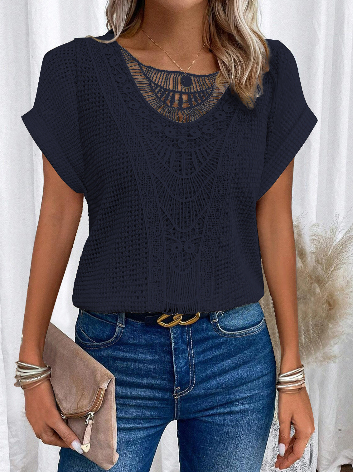 Éloresse | Women's Lace Ruffle T-Shirt