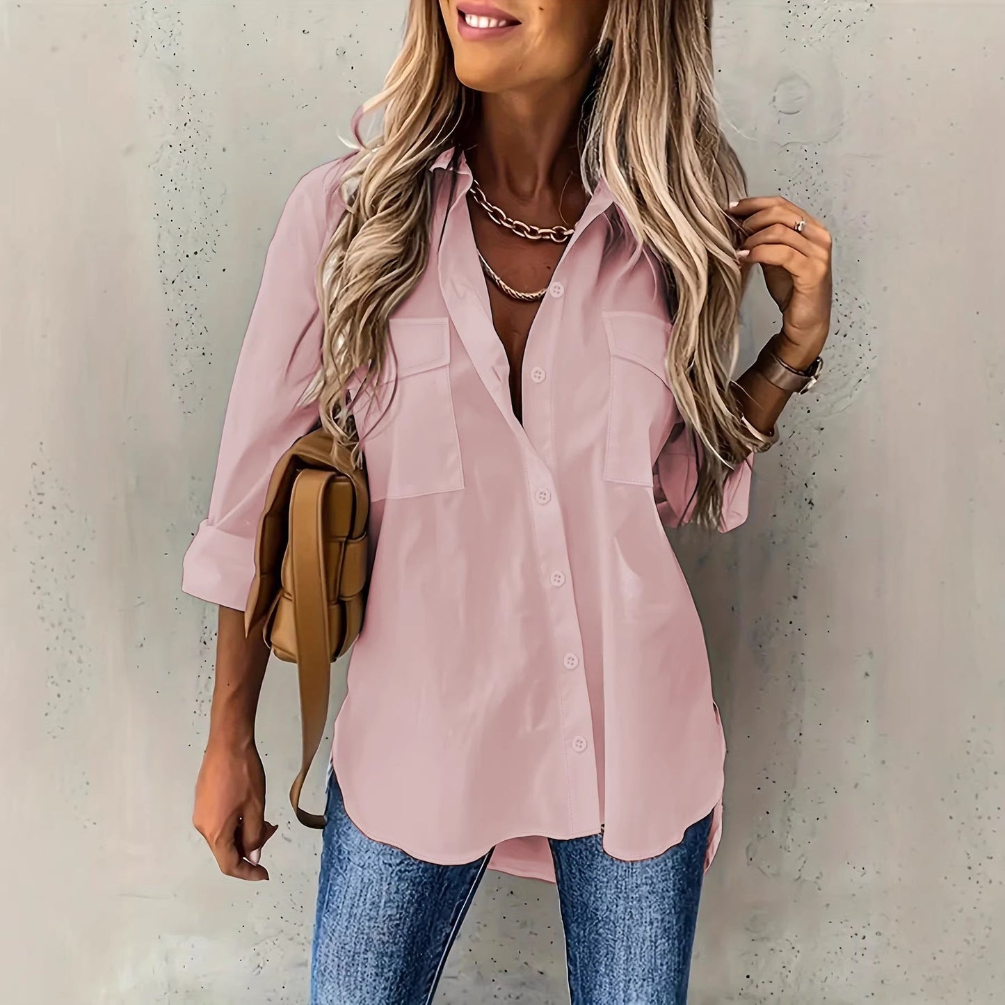 Elarisse | Women's Long Sleeve Button Front Blouse