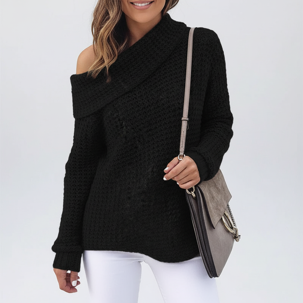 Seren | Off-Shoulder Merino Wool Jumper