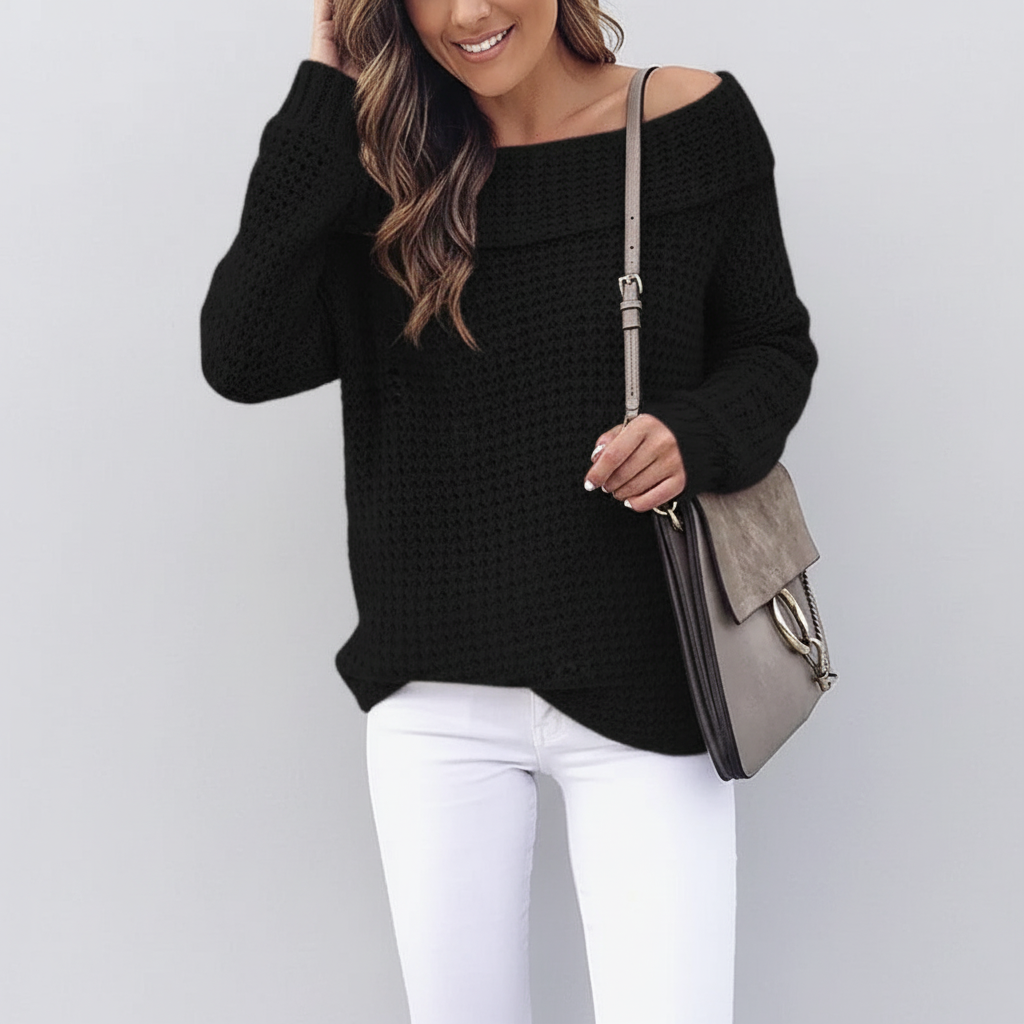 Seren | Off-Shoulder Merino Wool Jumper