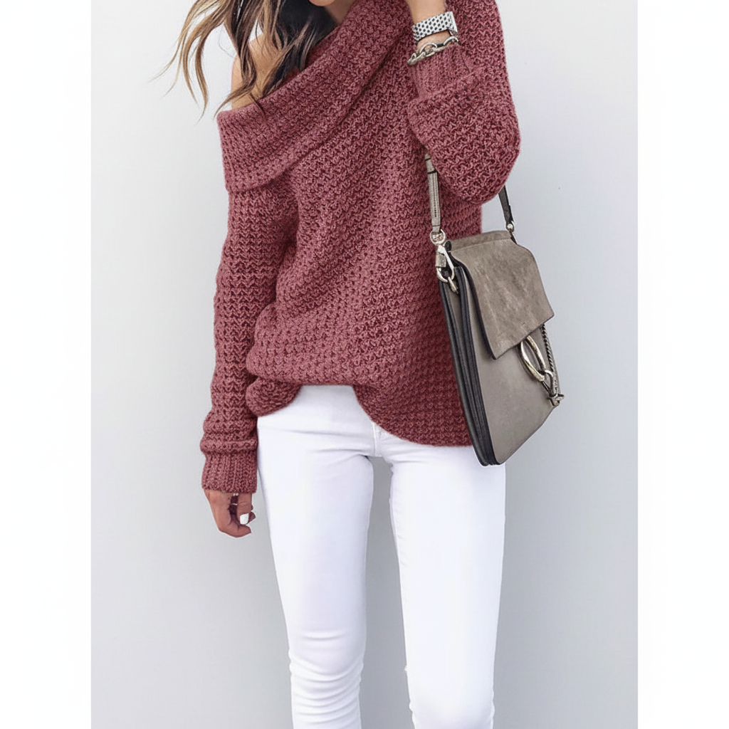 Seren | Off-Shoulder Merino Wool Jumper