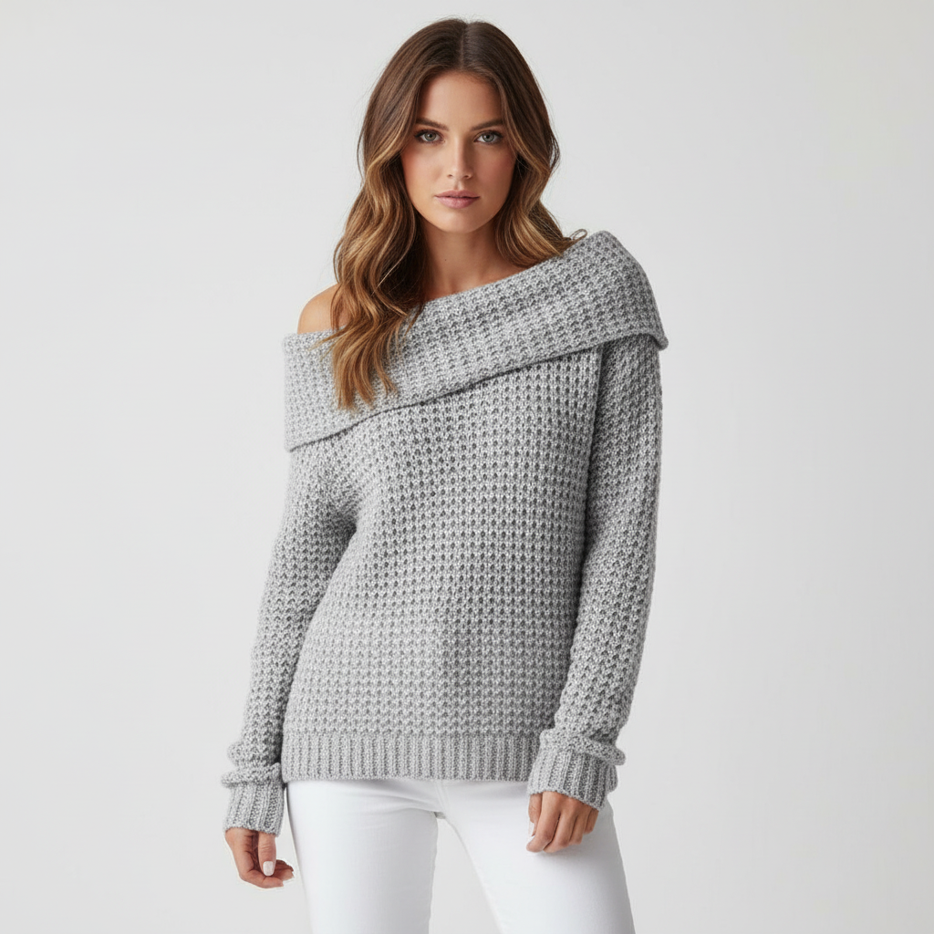 Seren | Off-Shoulder Merino Wool Jumper