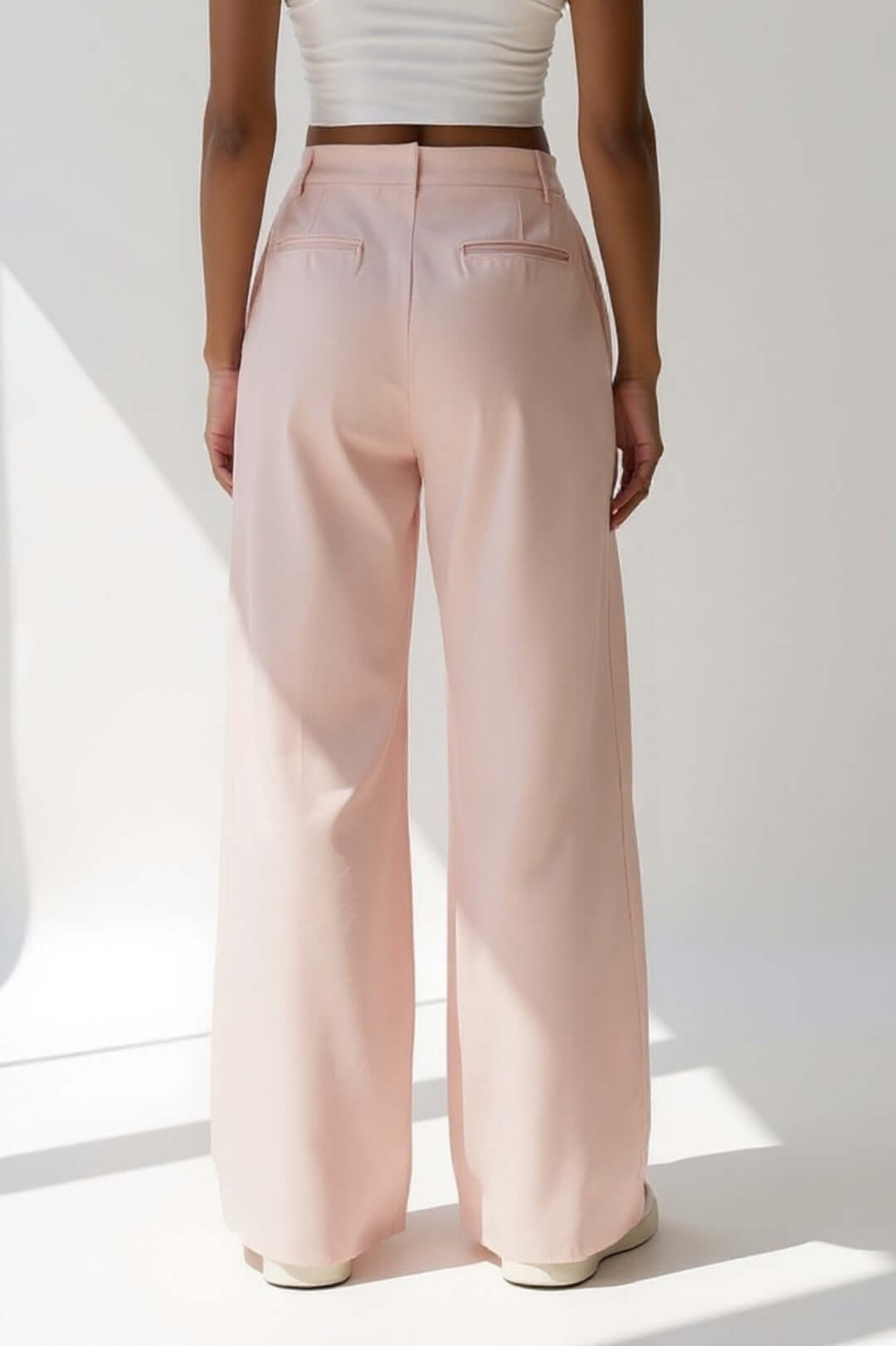 Greer | Women's High-Waisted Pleated Wide-Leg Trousers