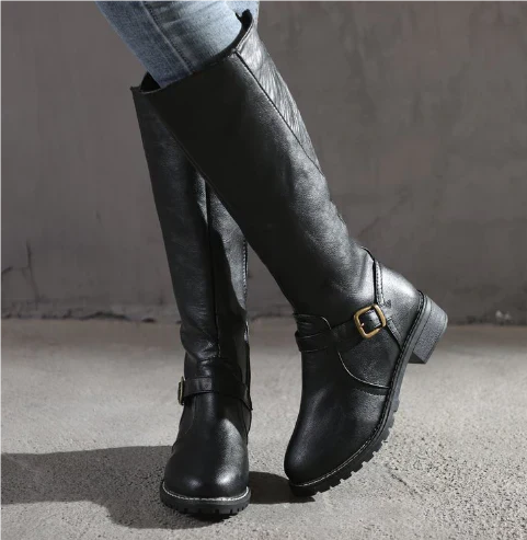 Valéne | Women's Knee-High Buckle Boots