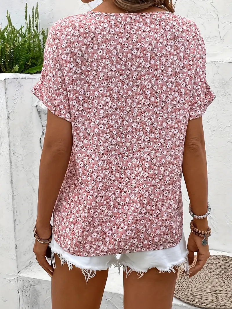 Rosabelle | Women's Floral Button Detail Blouse
