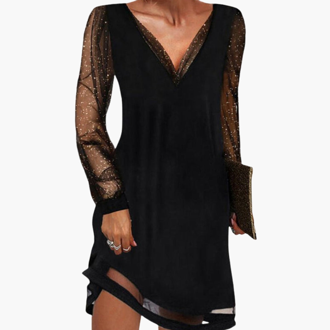 Theodora | Women's Sequin Sleeve Christmas Cocktail Dress