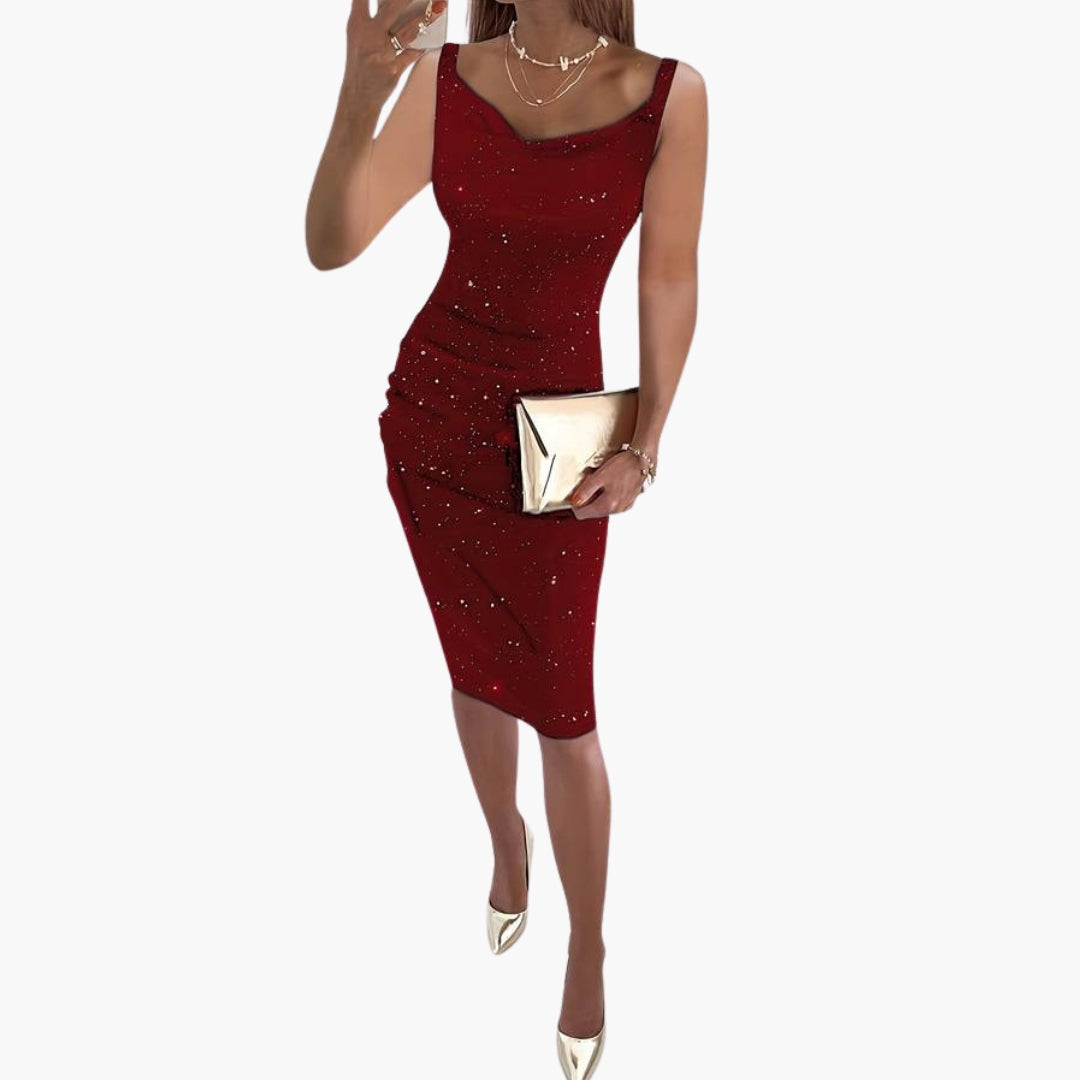 Ophelia | Women's Sparkly Sleeveless Sequin Christmas Party Dress