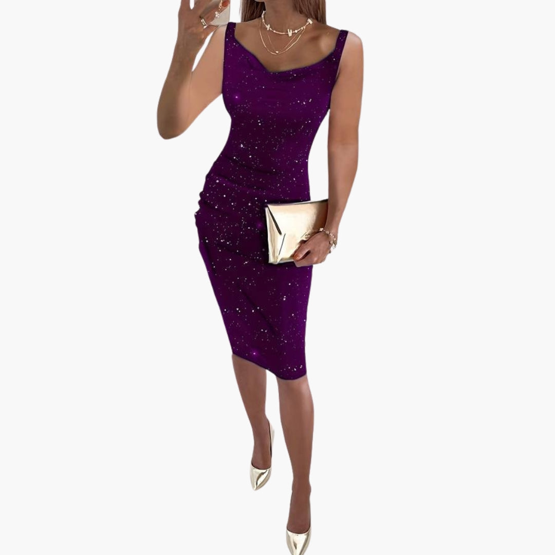 Ophelia | Women's Sparkly Sleeveless Sequin Christmas Party Dress