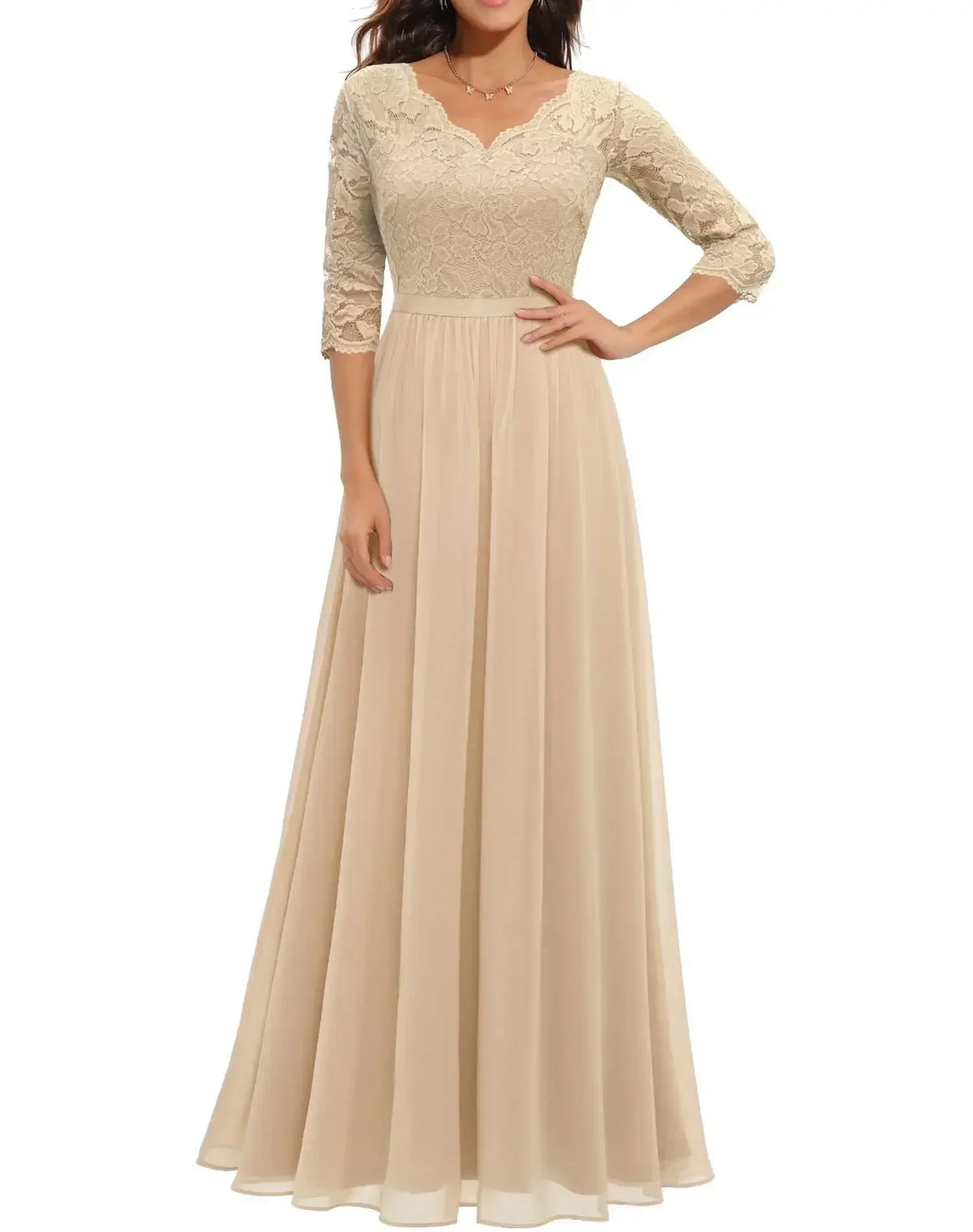 Helena | Lace Christmas Party Maxi Dress