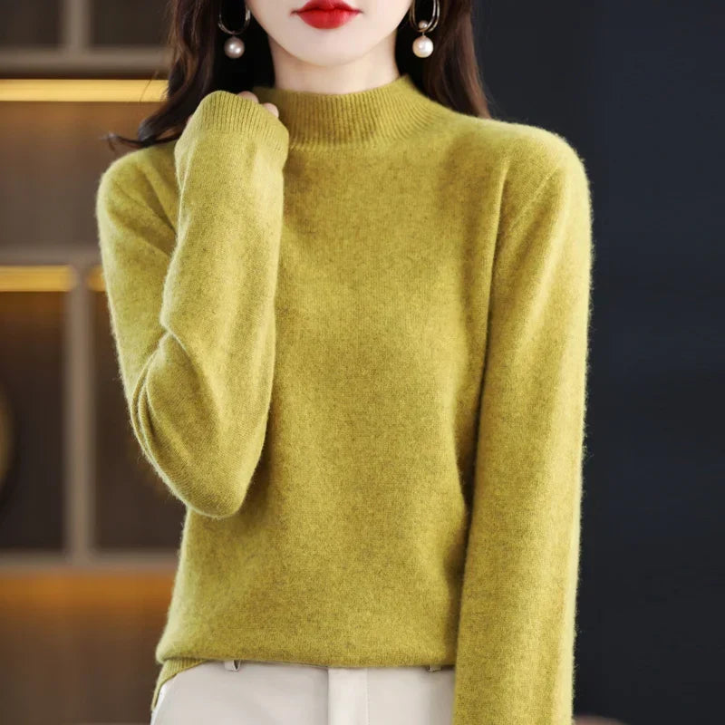 Aveline | Women's Ribbed Mock Neck Jumper