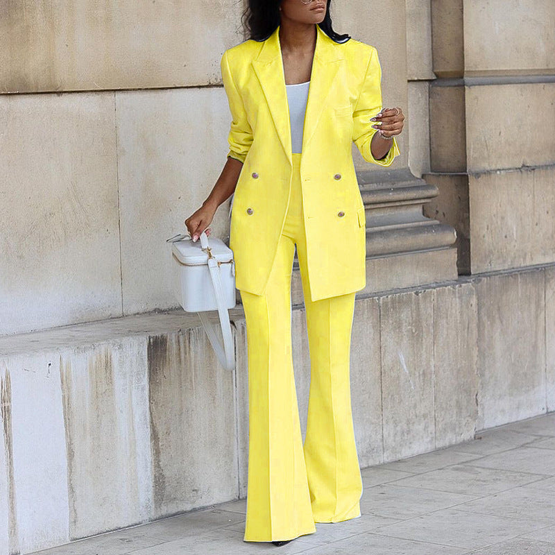 Women’s Matching Blazer and Wide Leg Trouser Set