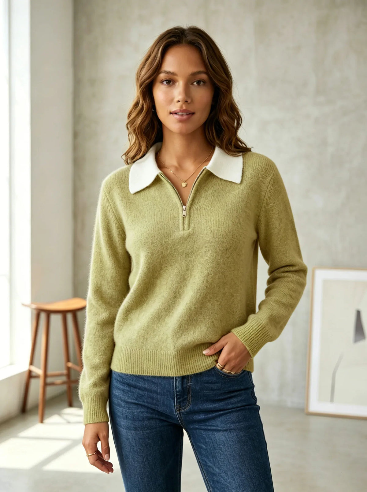 Sloane | Women's Half-Zip Polo Sweater