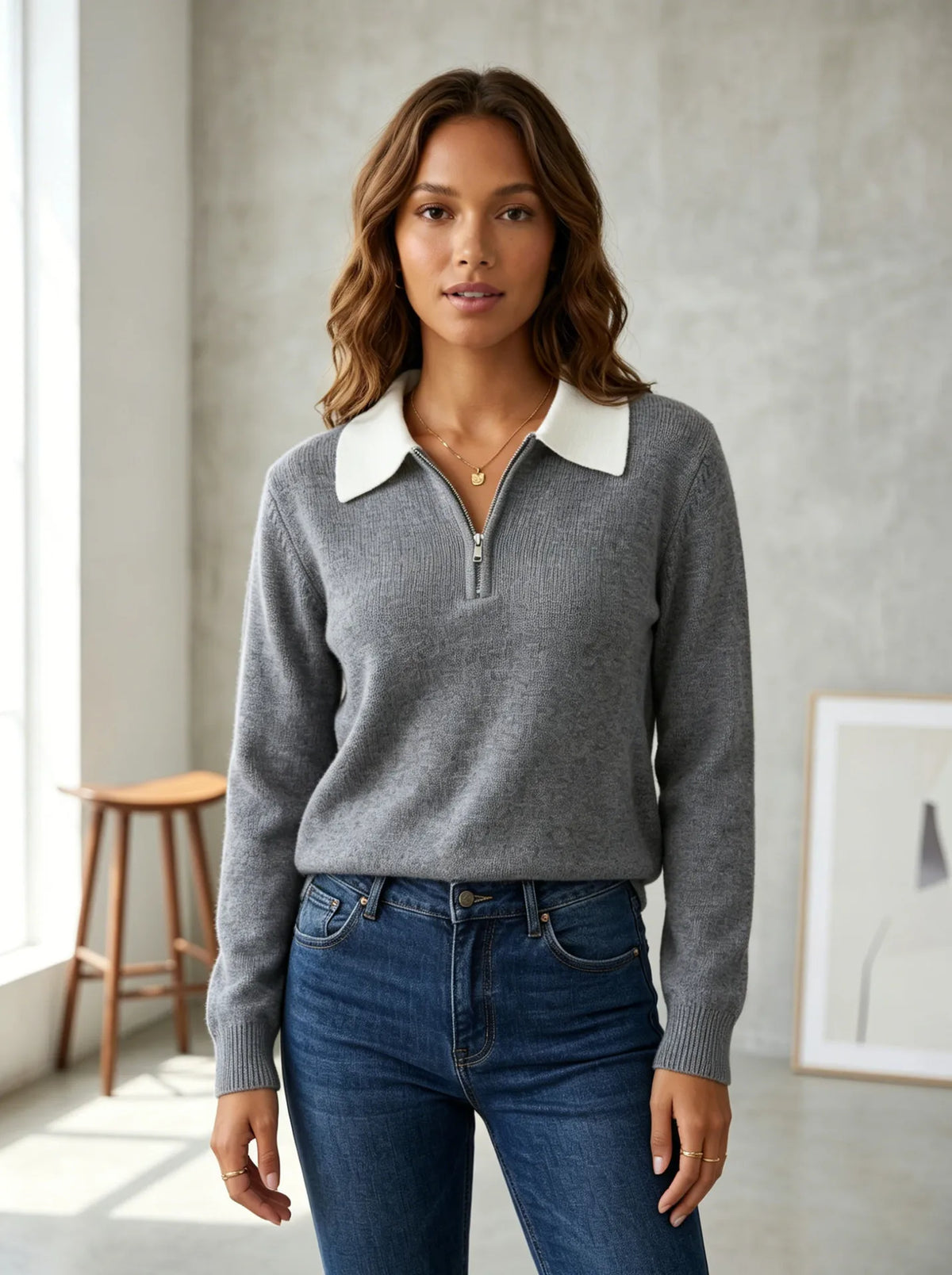 Sloane | Women's Half-Zip Polo Sweater