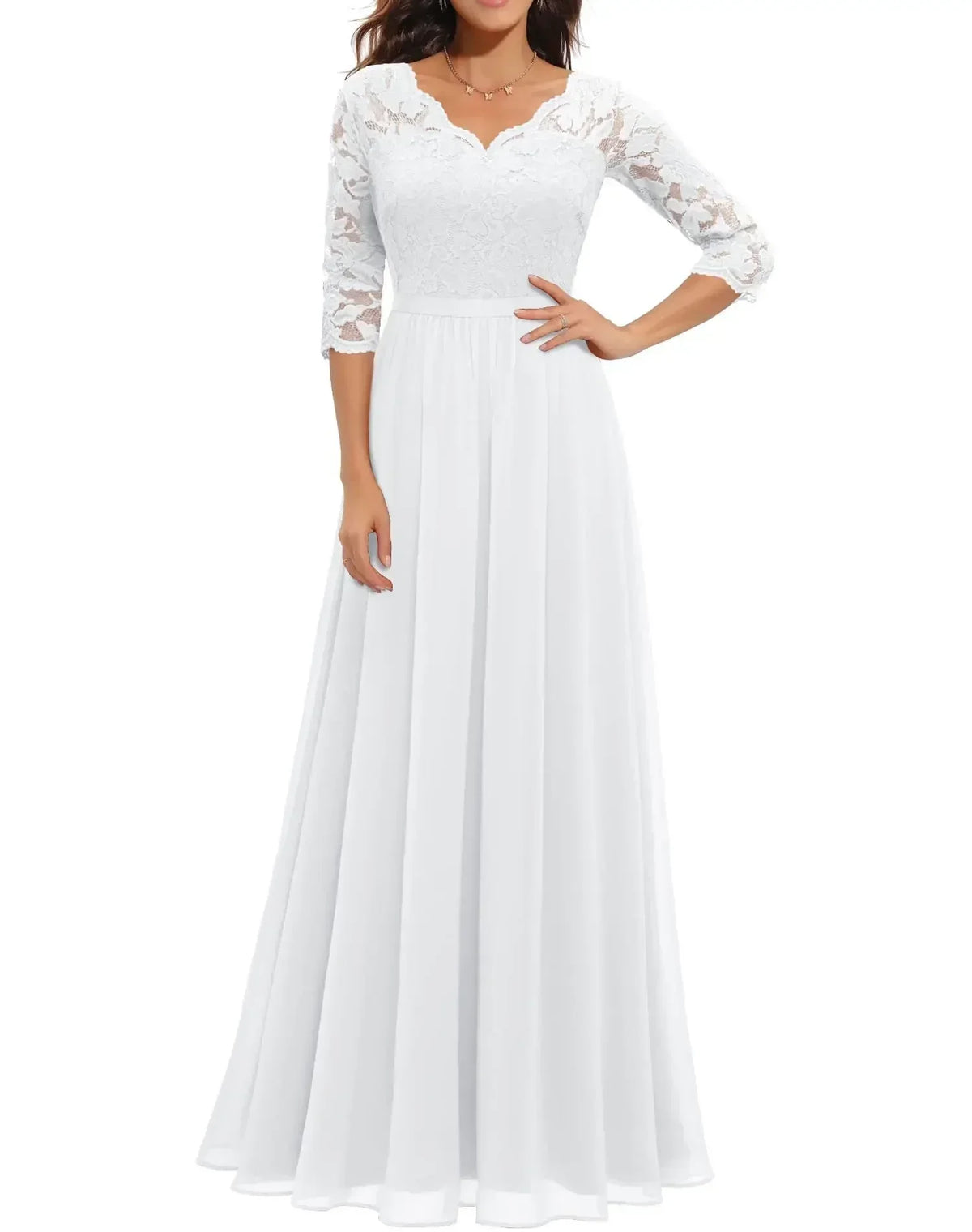 Helena | Lace Christmas Party Maxi Dress