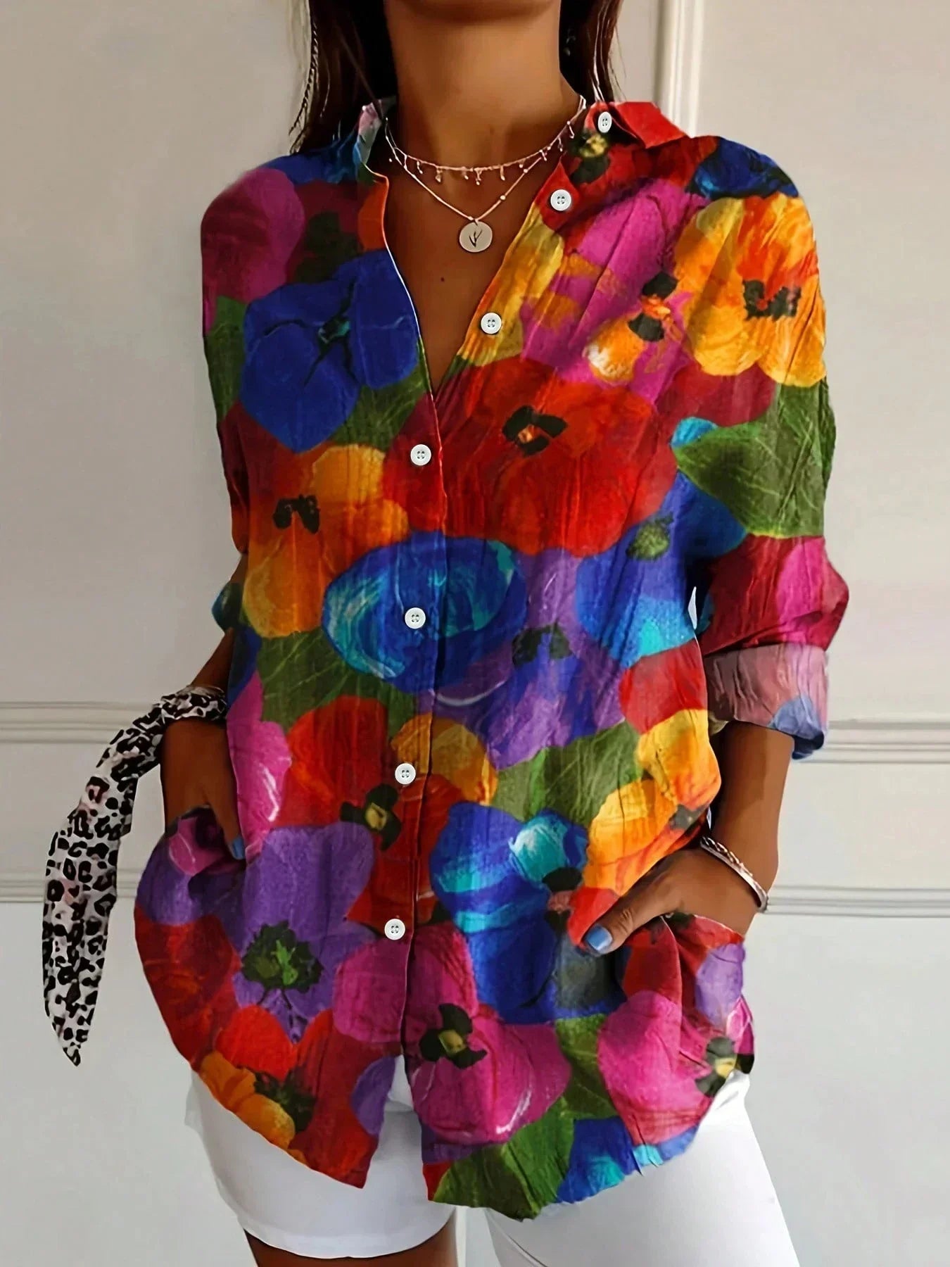 Apolline | Women's Printed Button-Up Blouse