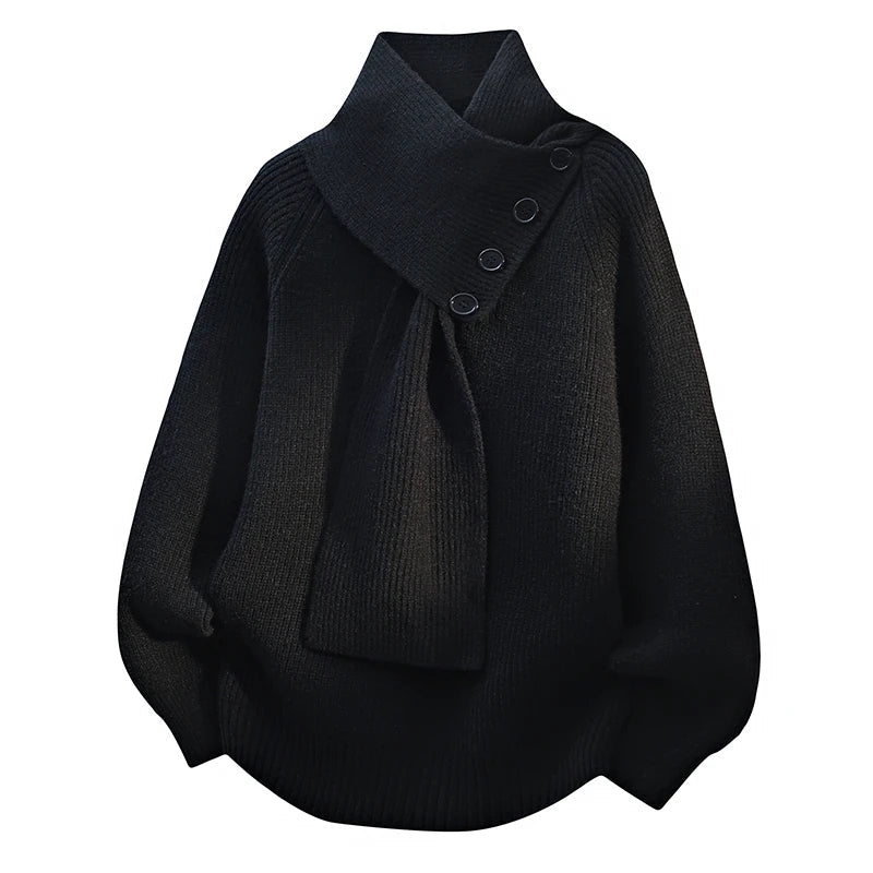 Seraphine | Women's Asymmetric Neck Pullover Sweater