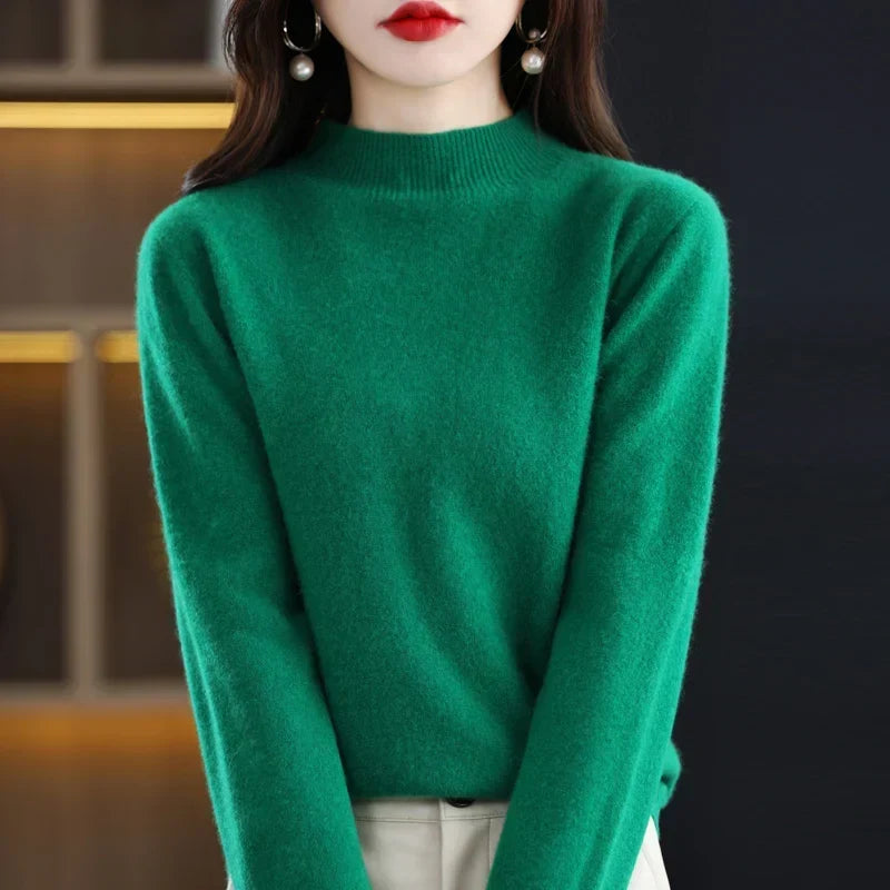 Aveline | Women's Ribbed Mock Neck Jumper