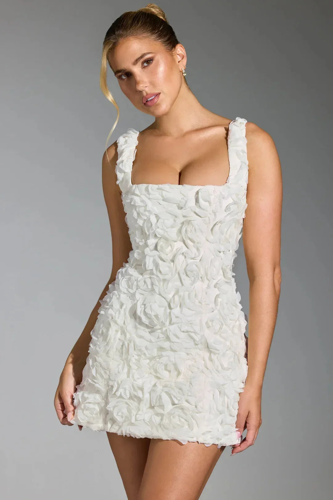 Elowyn | Women's Floral Fitted Party Mini Dress