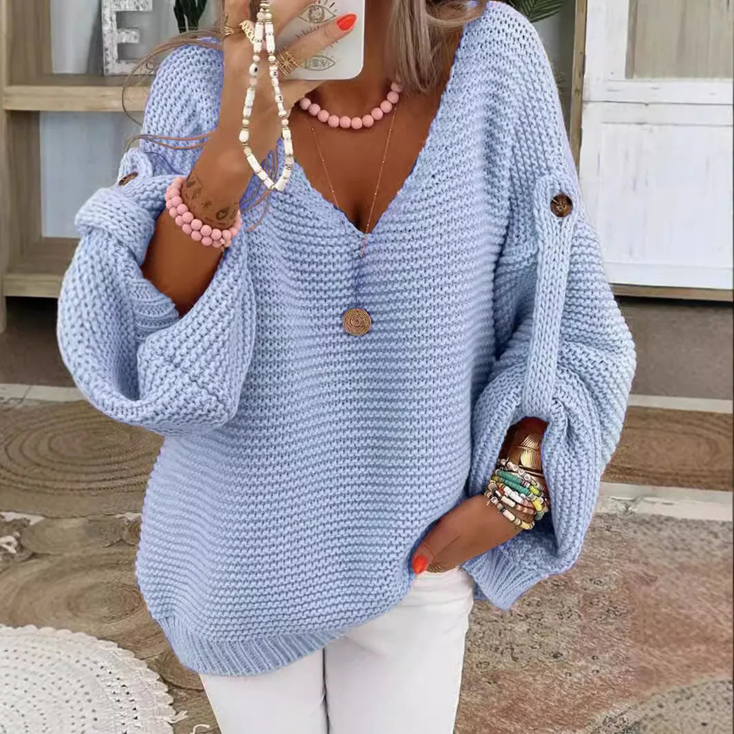 Solveig | Lantern Sleeve Chunky Knit Jumper