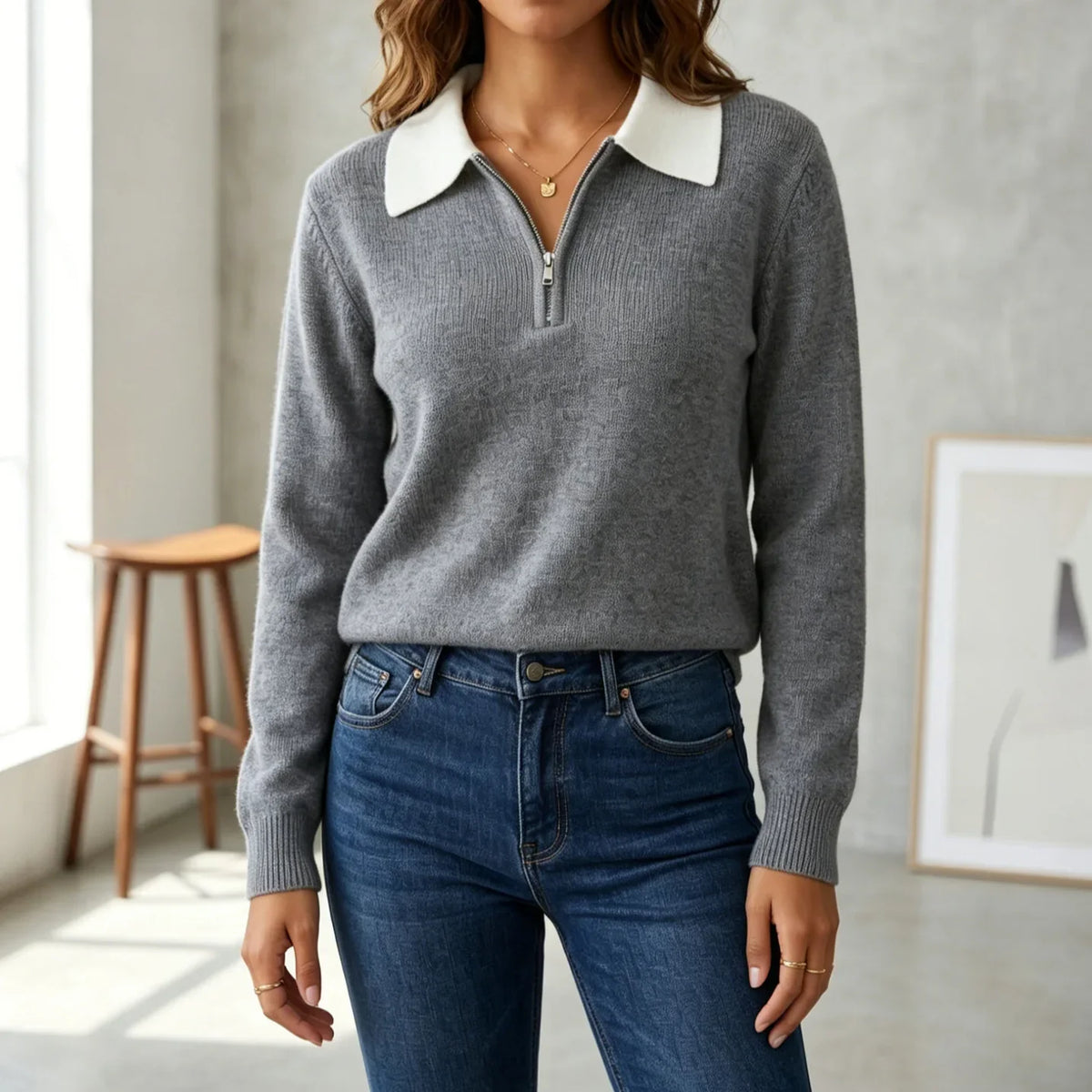 Sloane | Women's Half-Zip Polo Sweater