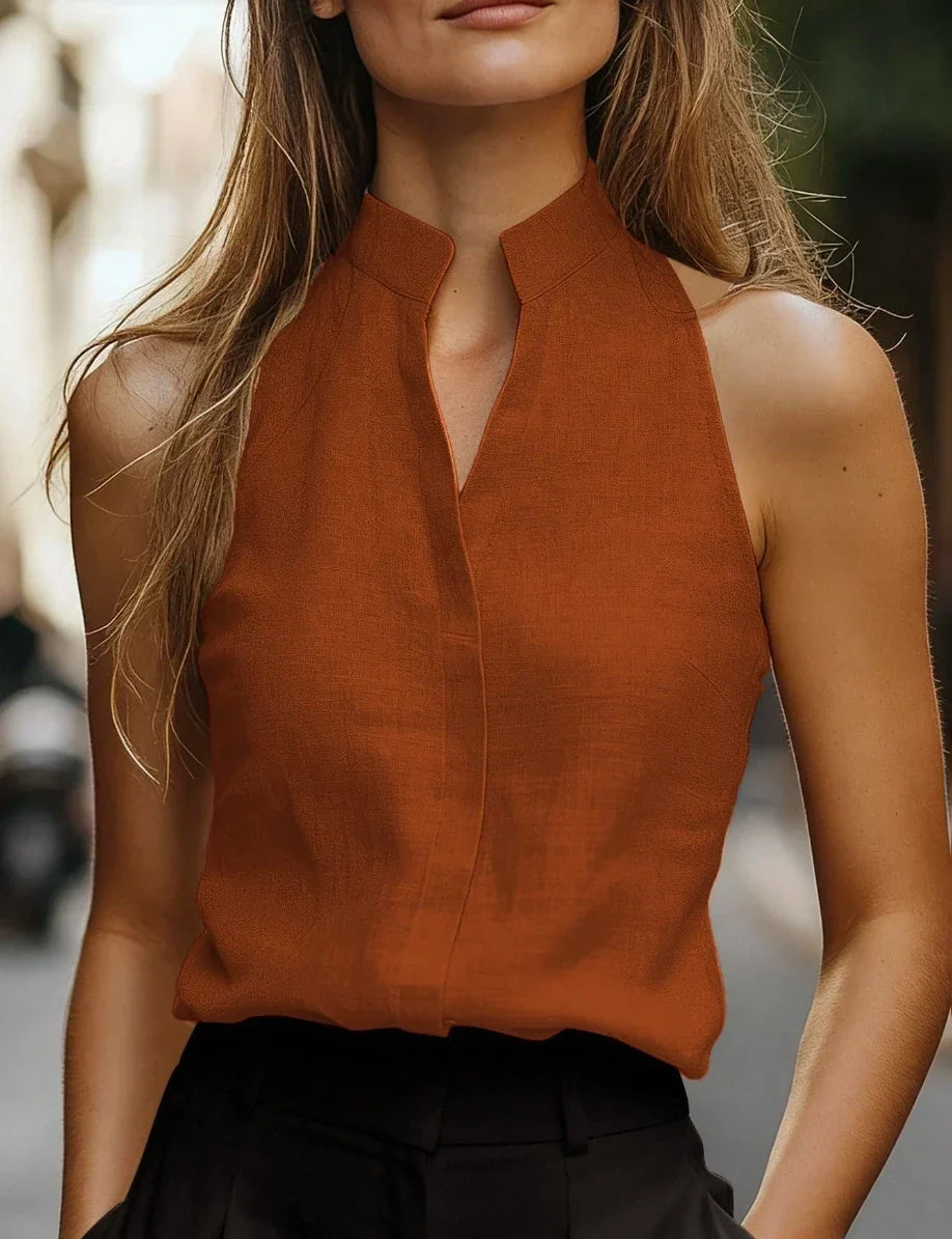 Lysandra | Women's Sleeveless V-Neck Blouse