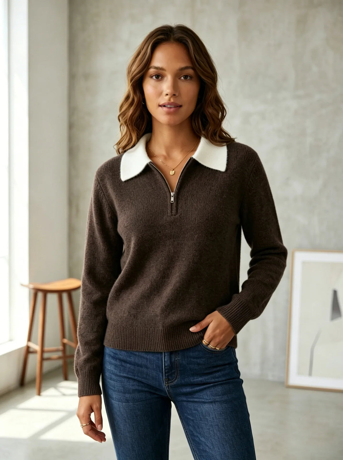 Sloane | Women's Half-Zip Polo Sweater