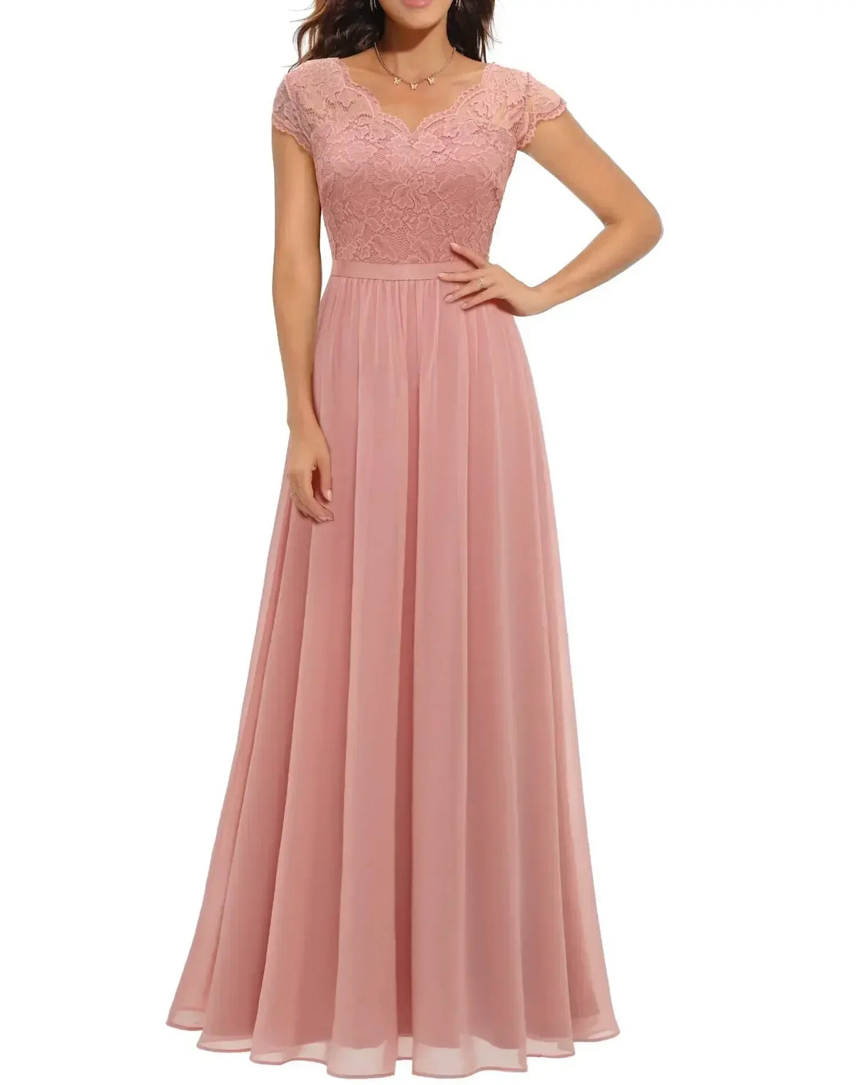 Helena | Lace Christmas Party Maxi Dress