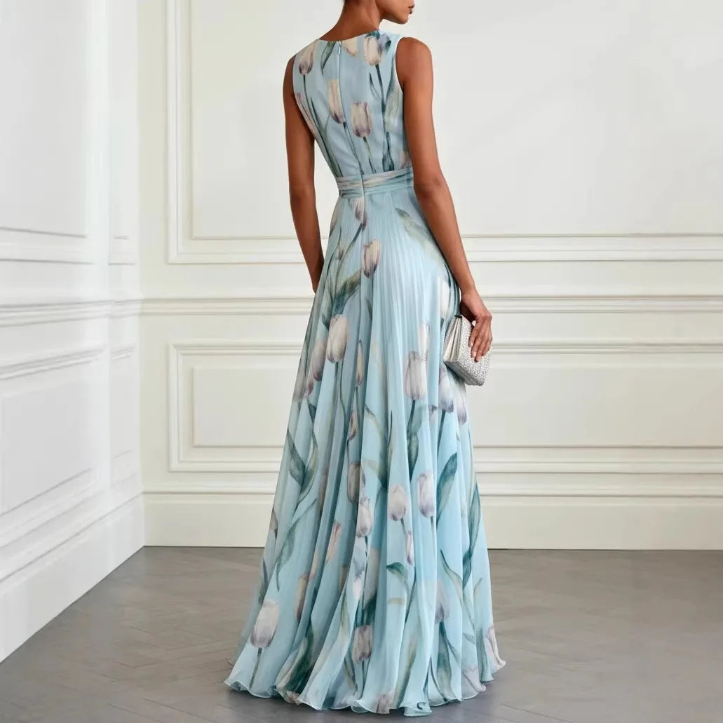 Calista | Printed Chiffon Wedding Guest Maxi Dress